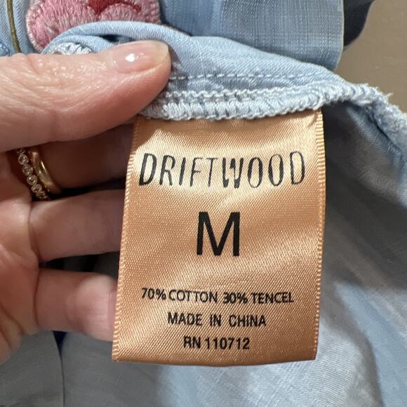 Driftwood Women’s Embroidered Detty Blouse Size M Floral Boho California Country - Picture 4 of 9